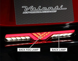 VALENTI JEWEL LED BACK FOG LAMP REVO RED LENS GLOSS BLACK FOR TOYOTA 86 ZN8 SUBARU BRZ ZD8 BFT86GRZ-RG-1