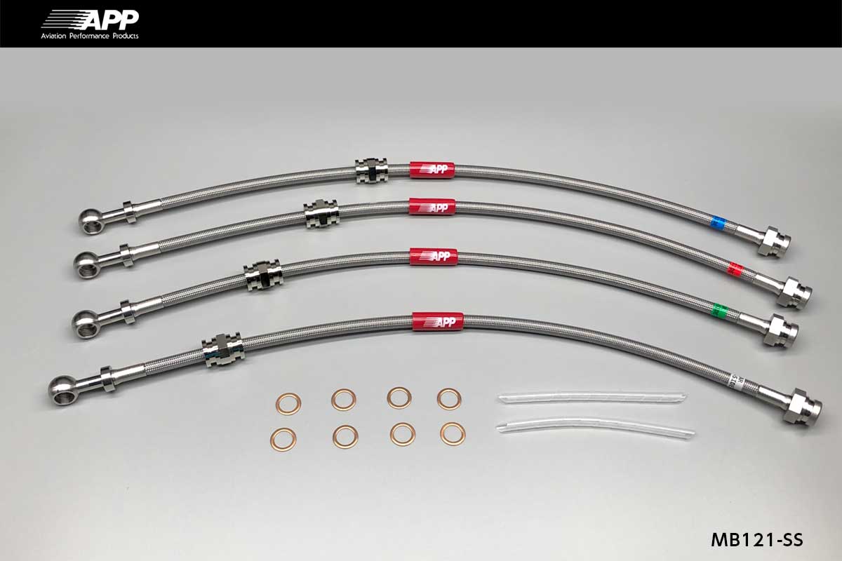 APP BRAKE LINE SYSTEM STAINLESS FITTING FOR MITSUBISHI LANCER EVOLUTION CD9A CE9A (I II III) MB121-SS