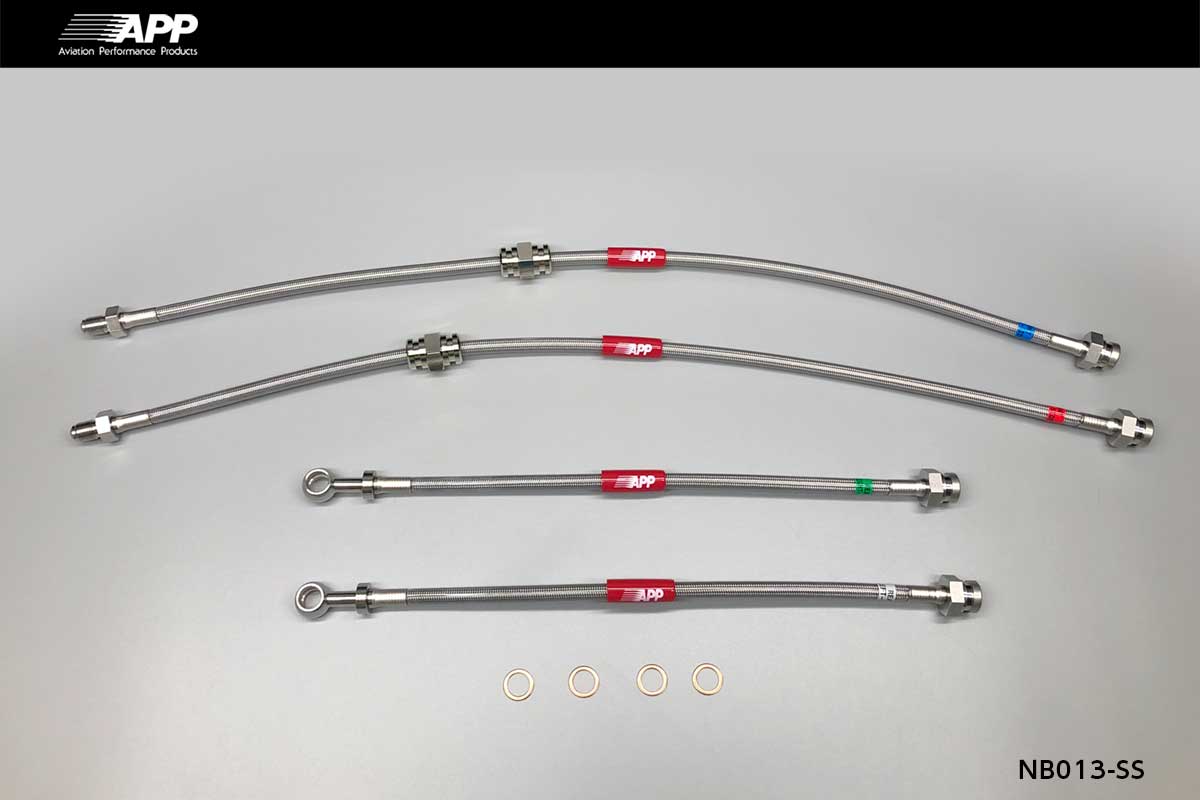 APP BRAKE LINE SYSTEM STAINLESS FITTING FOR NISSAN 180SX RS13 KRS13 RPS13 KRPS13 NB013-SS