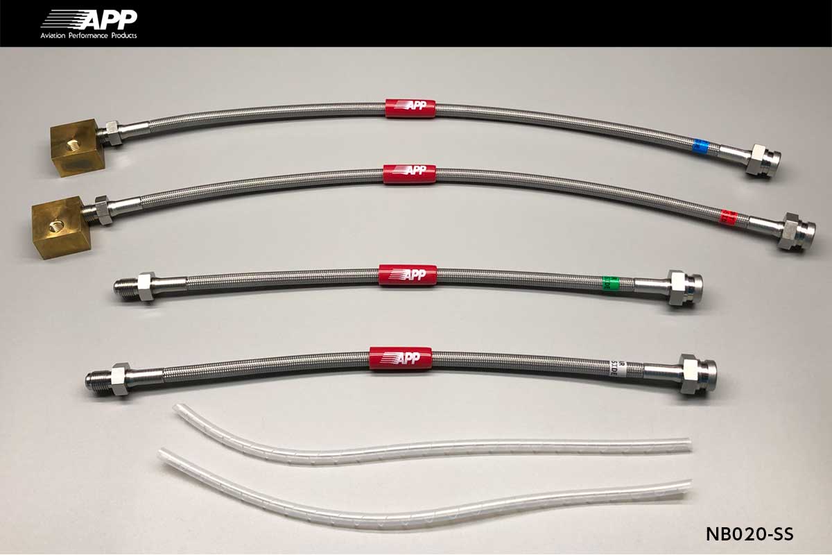 APP BRAKE LINE SYSTEM STAINLESS FITTING FOR NISSAN SKYLINE GT-R (SKYLINE GT-R) BNR32 NB020-SS