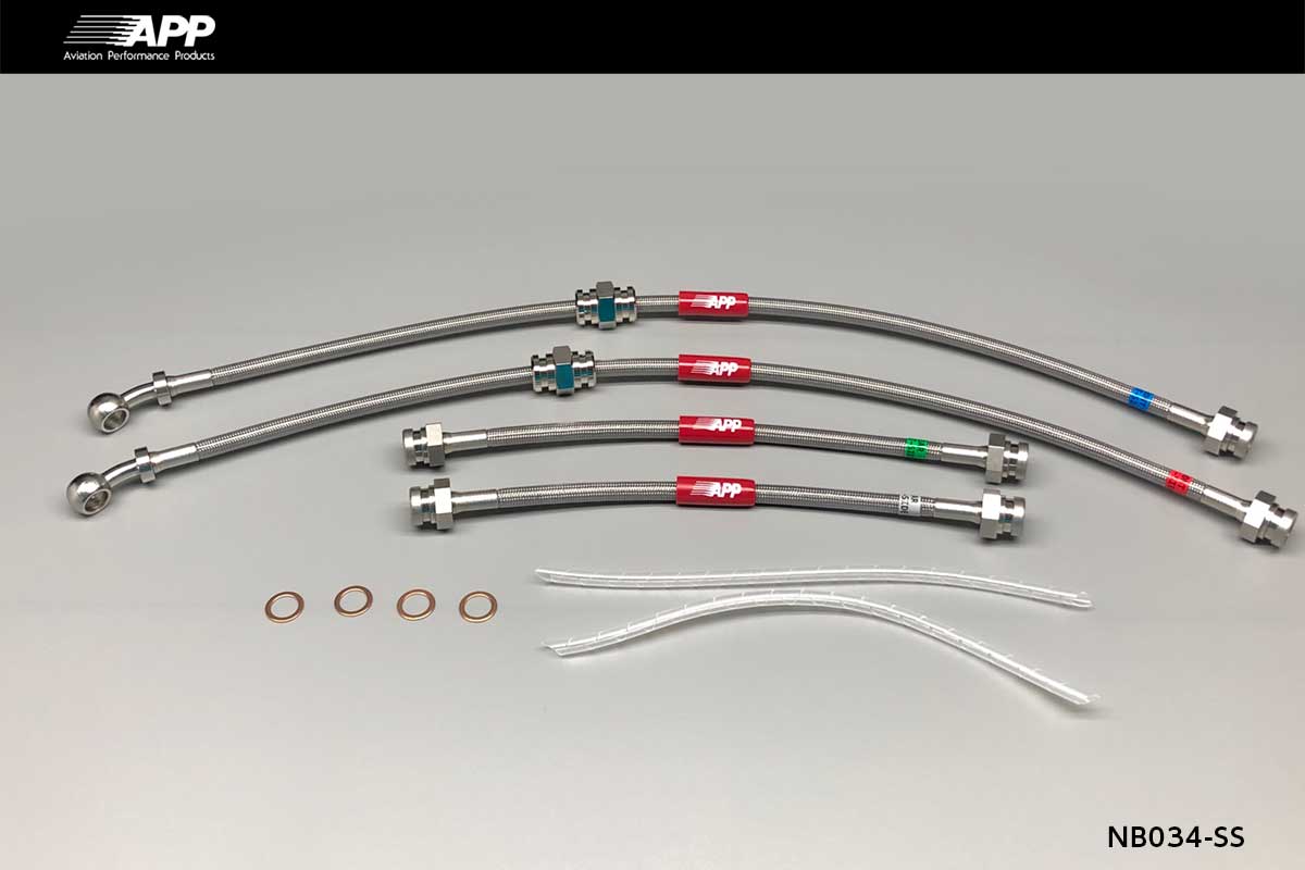 APP BRAKE LINE SYSTEM STAINLESS FITTING FOR NISSAN MARCH (MARCH) HK11 K11 NB034-SS