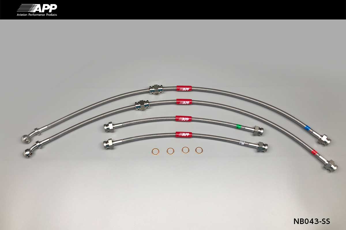 APP BRAKE LINE SYSTEM STAINLESS FITTING FOR NISSAN MARCH (MARCH) K12 BK12 NB043-SS