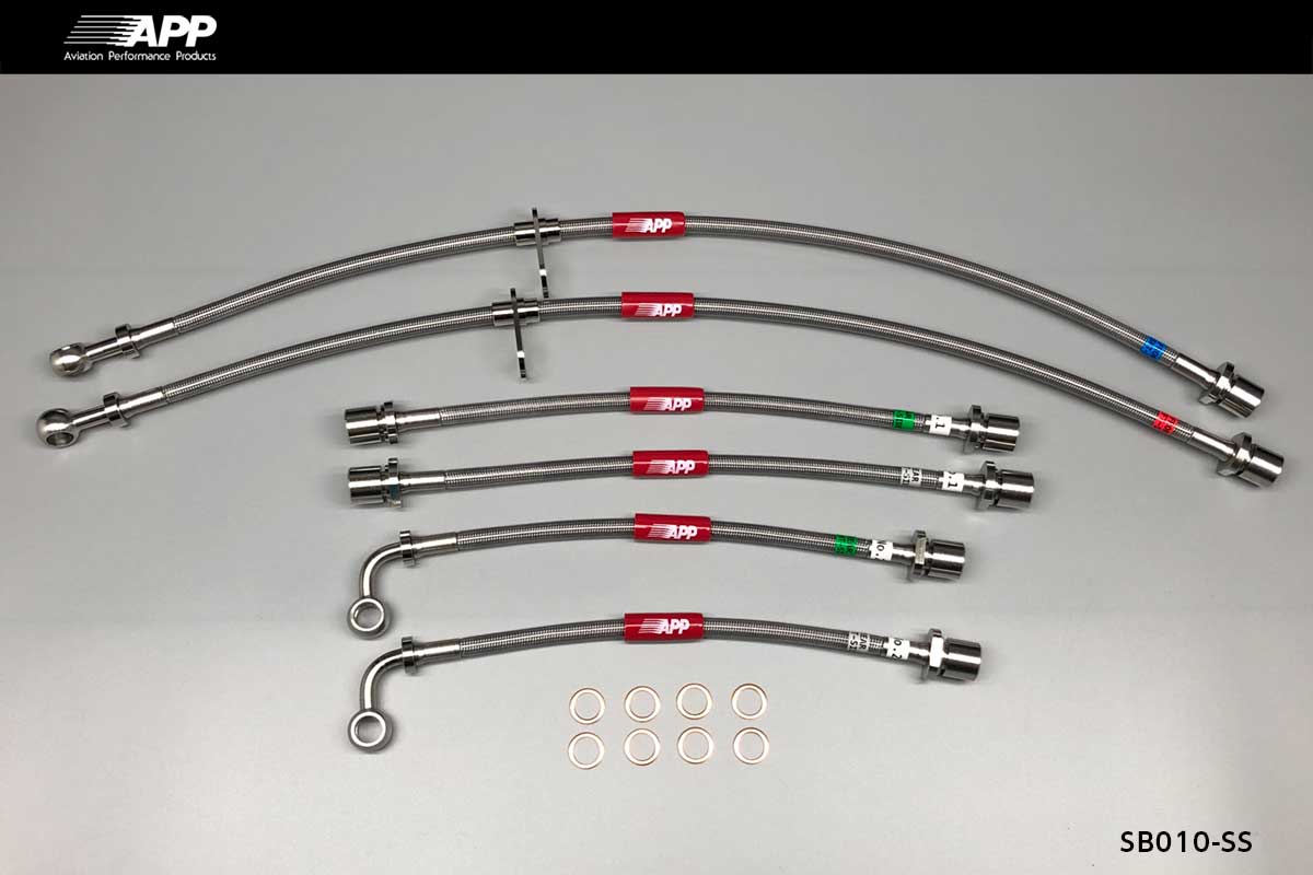 APP BRAKE LINE SYSTEM STAINLESS FITTING FOR SUBARU LEGACY TOURING WAGON (LEGACY TOURINGWAGON) BP5 BPE SB010-SS