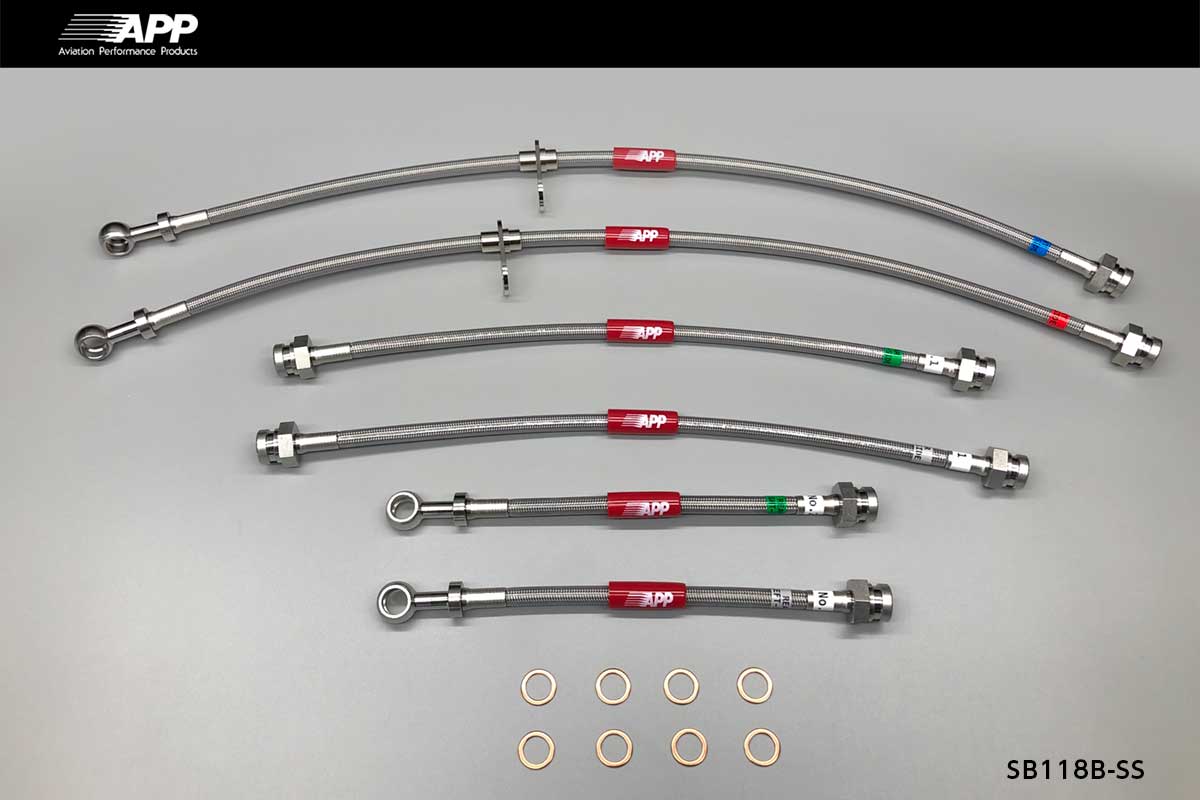 APP BRAKE LINE SYSTEM STAINLESS FITTING FOR SUZUKI SWIFT SPORT ZC31S SB118B-SS