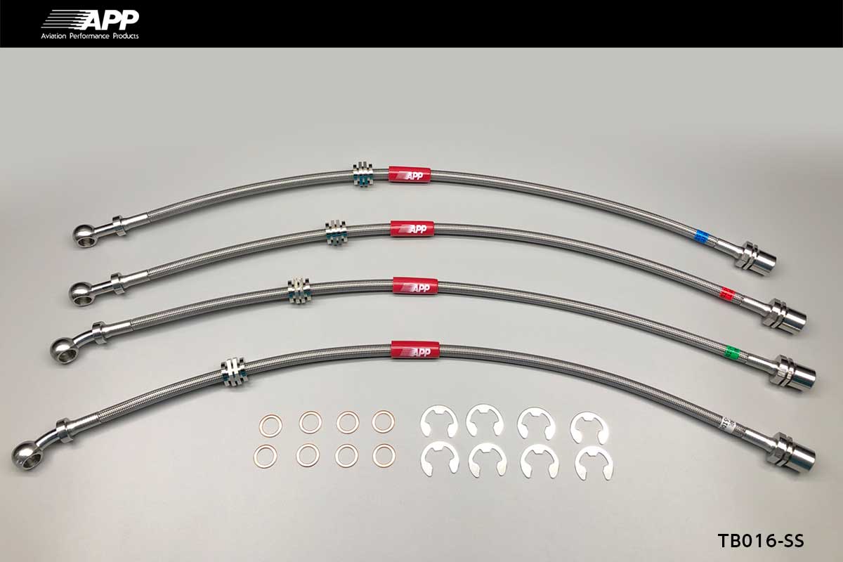 APP BRAKE LINE SYSTEM STAINLESS FITTING FOR TOYOTA CELICA ST185 ST185H TB016-SS
