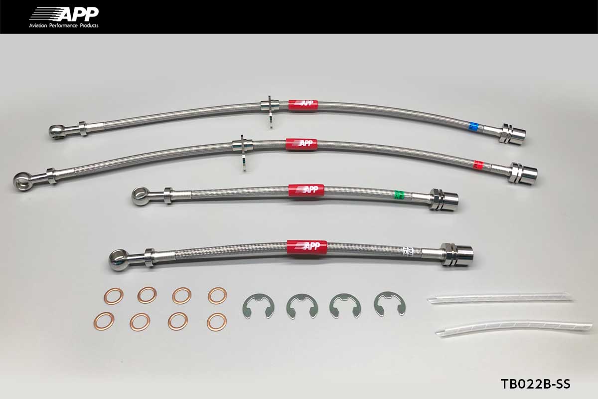 APP BRAKE LINE SYSTEM STAINLESS FITTING FOR TOYOTA COROLLA LEVIN AE101 AE111 TOYOTA SPRINTER TRUENO AE101 AE111 TB022B-SS