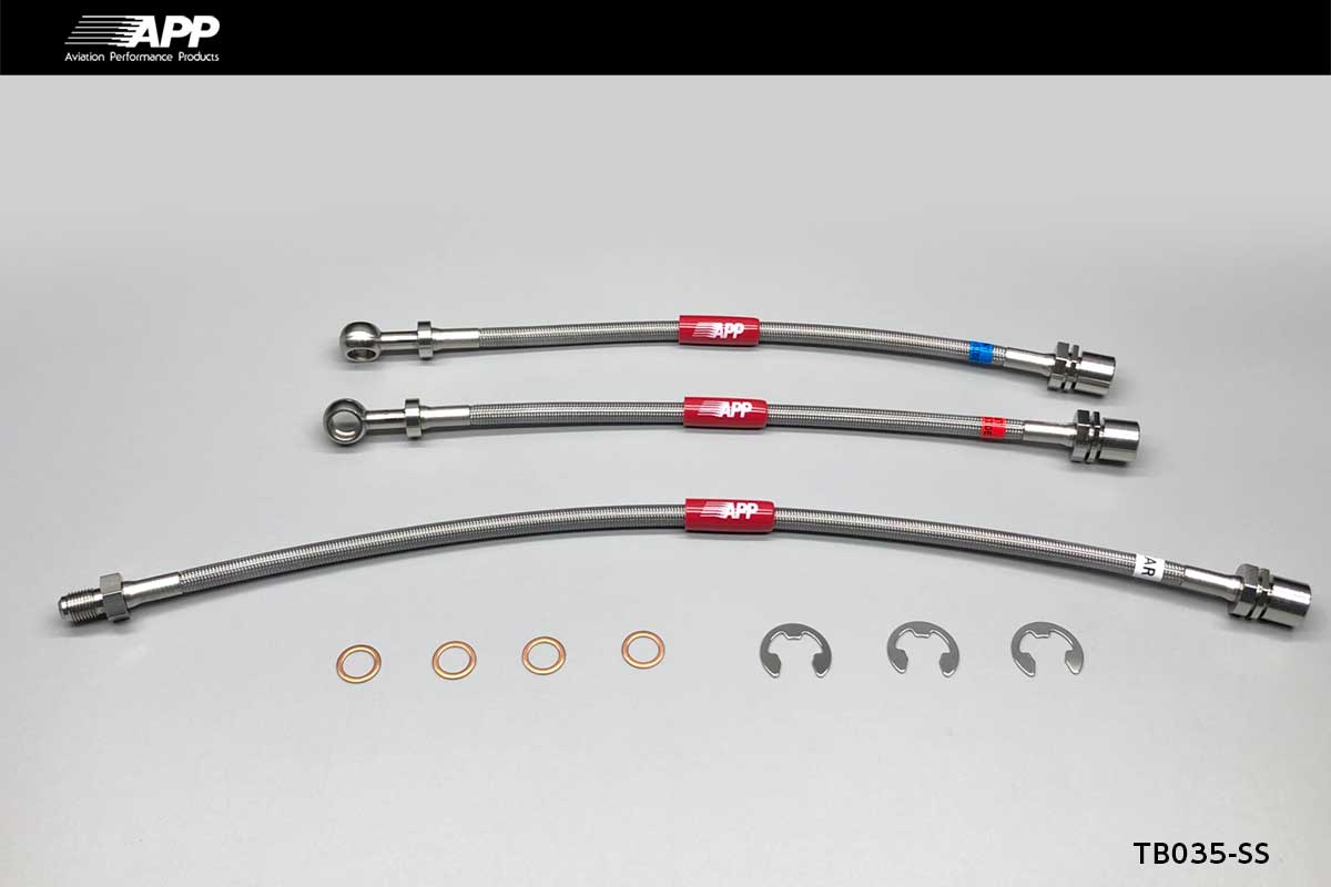 APP BRAKE LINE SYSTEM STAINLESS FITTING FOR TOYOTA LITEACE NOAH SR40G CR40G TB035-SS