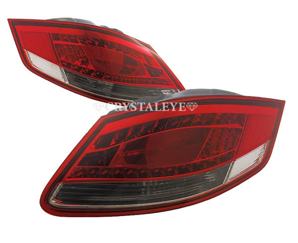 CRYSTAL EYE LATE LOOK LED TAIL (RED CLEAR) AUTO JEWELRY FOR PORSCHE 987 BOXSTER CAYMAN ZENKI D034RC
