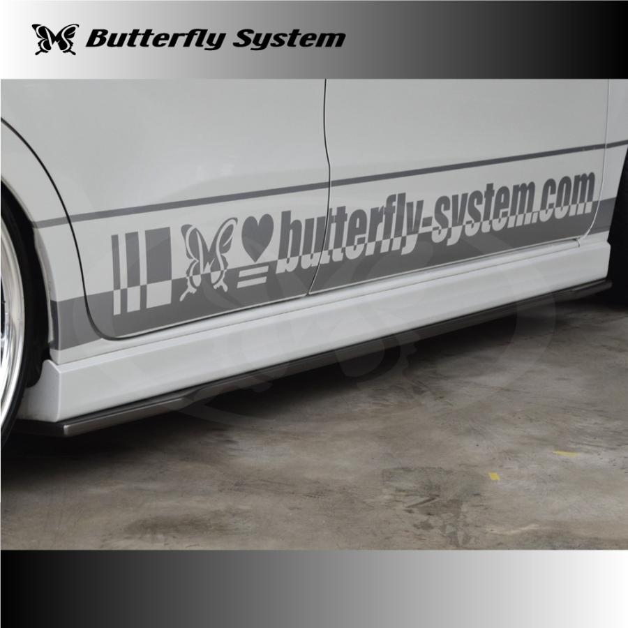 BUTTERFLY SYSTEM GLANZ MODEL AERO PAINTED SIDE FLAPS FOR DAIHATSU MOVE CUSTOM LA150S LA160S EARLY MODEL 2014.12-2017.8 BUTTERFLY-SYSTEM-00014