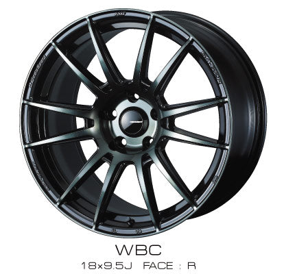 WEDS SA-62R 18X7.5 5X114.3 +35 WBC WORTH BLACK CLEAR 41768