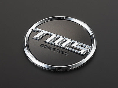 TWS CENTER CAR FLAT BLACK BASE CHROME RING φ57 FOR  CENTER-CAP-BLK-F57