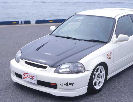 SHIFT SPORTS AERO BONNET FRP CLEAR PAINTED FOR HONDA CIVIC TYPE R EK9 ZENKI SHIFT-SPORTS-00007