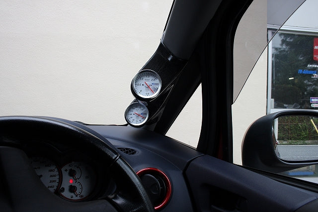 YR ADVANCE A-PILLAR CARBON METER HOOD DOUBLE FOR MITSUBISHI COLT YR-ADVANCE-00005