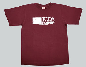 TODA RACING COTTON T-SHIRT SMALL BURGUNDY 99900-TEE-B0S