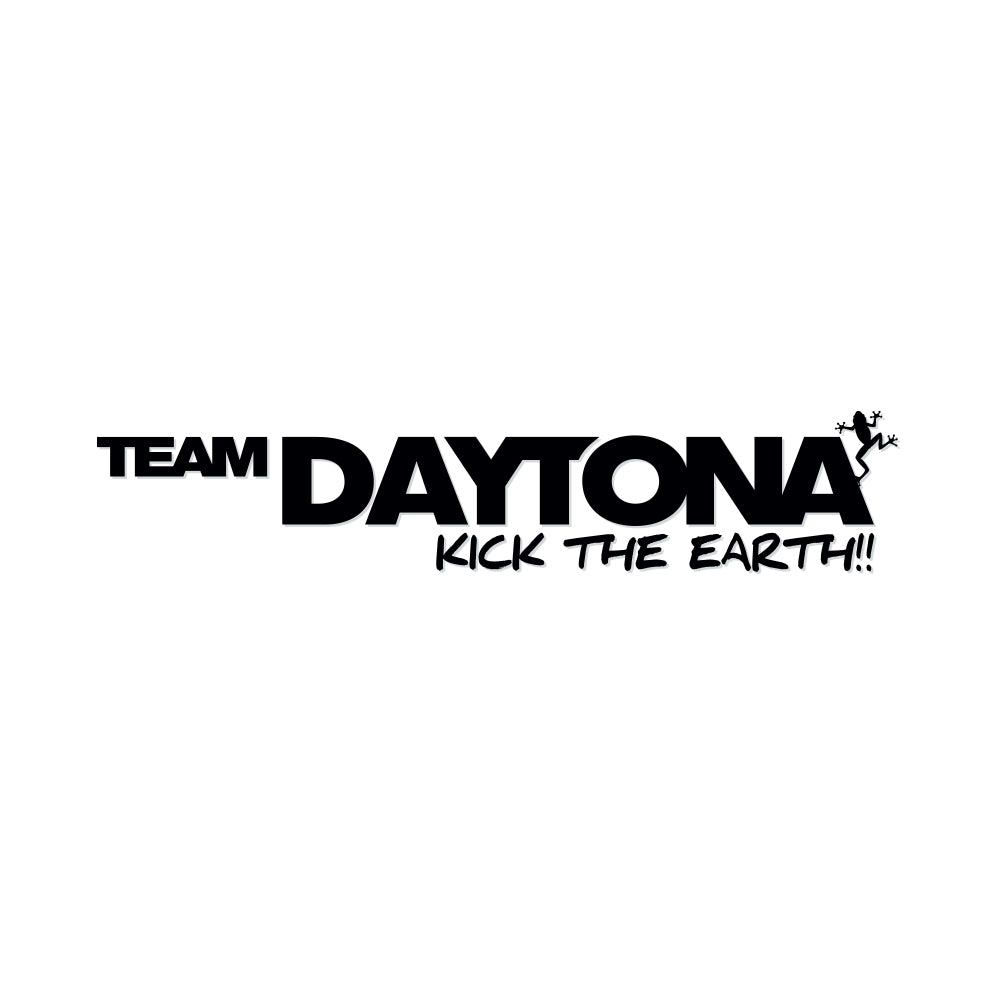 RAYS NO.31 TEAM DAYTONA KICK THE EARTH STICKER 250MM MATTE BLACK FOR  740402100000BK