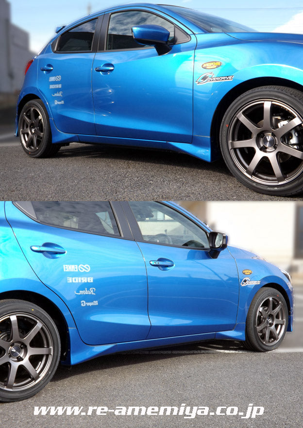 RE-AMEMIYA SIDE STEP PROTECTOR SET FRP FOR MAZDA DEMIO DJ D0-077030-205