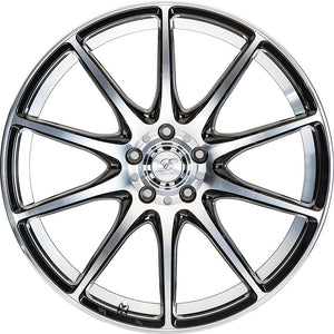 5ZIGEN D-EURO SPORT 19X8.5 +38 5-114.3 BLACK POLISH 5ZIGEN-00011