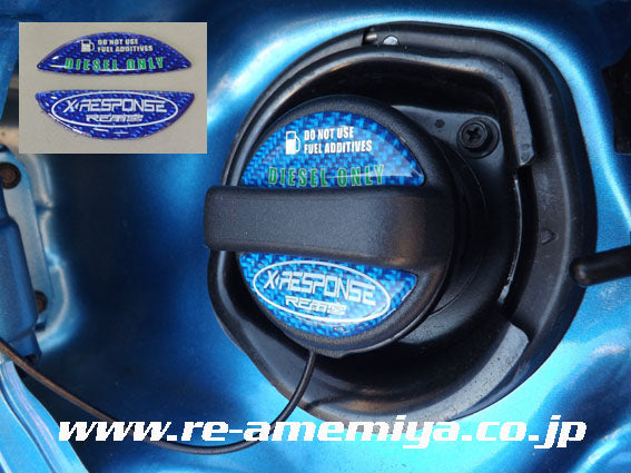 RE-AMEMIYA X-RESPONSE FUEL CAP EMBLEM FOR DIESEL FOR  DI-992030-016