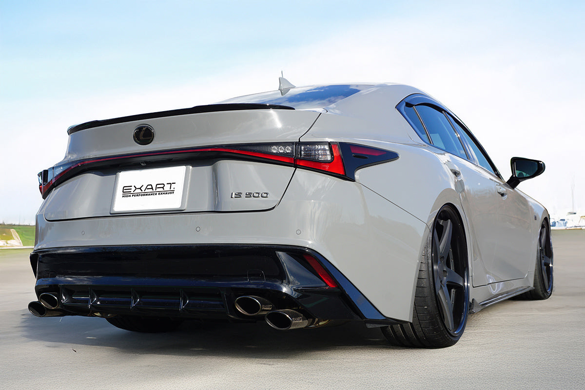 EXART IVSC MUFFLER STAINLESS STEEL OVAL TAILPIPE (110MM X 70MM 4 PIECES) EXHAUST EXHAUST FOR LEXUS IS500 5BA-USE30 2UR-GSE EA01-LX111-STAINLESS-STEEL-OVAL-TAILPIPES-110MM-X-70MM-4-PIECES