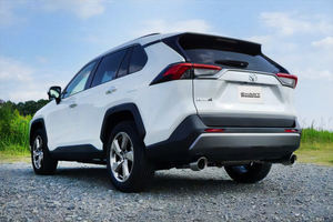 EXART ONE MUFFLER GRAPHITE METALLIC CIRCULAR TAILPIPE (OUTER DIAMETER Φ114) EXHAUST EXHAUST FOR TOYOTA RAV4 6AA-AXAH54 HYBRID A25A-FXS A25A-3NM-4NM EA02-TY113-G