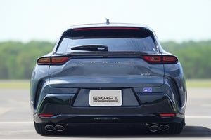 EXART ONE MUFFLER GRAPHITE OVAL TAIL (110MM X 70MM 4 PIECES) EXHAUST EXHAUST FOR TOYOTA CROWN SPORT 6AA-AZSH36W 6LA-AZSH37W A25A-FXS EA02-TY123-GG-STANDARD-REAR-BUMPER