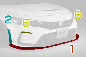 BLITZ REAR GURNEY SPOILER CFRP UNPAINTED FOR HONDA CIVIC TYPE R FL5 K20C 60469