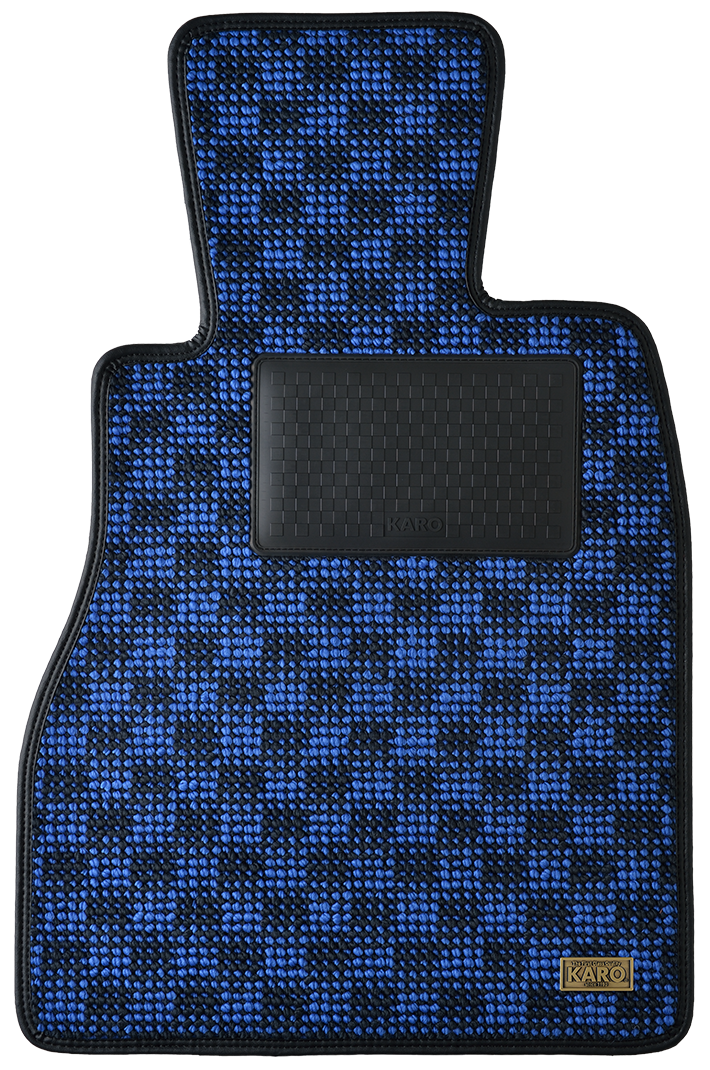 KARO FLAXY BRILLIANT BLUE FLOOR MATS FOR VOLVO 240 AB230 FLAXY-134-BLUE
