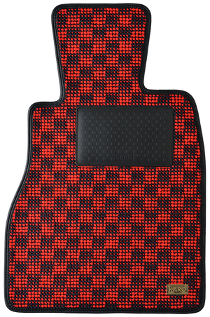 KARO FLAXY BRILLIANT RED FLOOR MATS FOR TOYOTA WILL VS ZZE128 FLAXY-1734-RED