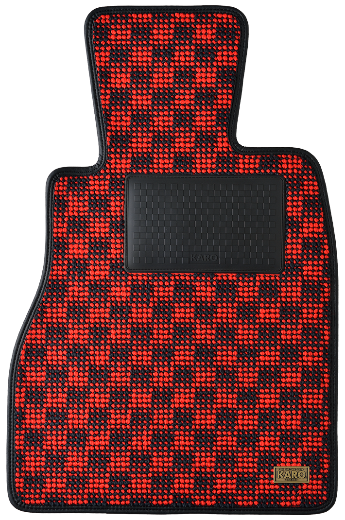 KARO GRAN FLAXY BRILLIANT RED FLOOR MATS FOR Mitsubishi Lancer C1#A GRAN-FLAXY-63-RED