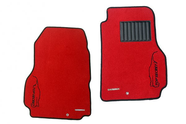 TOP SECRET ORIGINAL FLOOR MATS RED PRECIOUS F SPECIFICATION FOR NISSAN GT-R R35 TOP-SECRET-00144