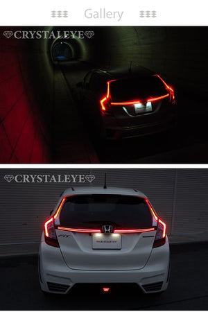CRYSTAL EYE FIBER LED REAR GARNISH SMOKE BAR FOR HONDA FIT GK GP L165-SM