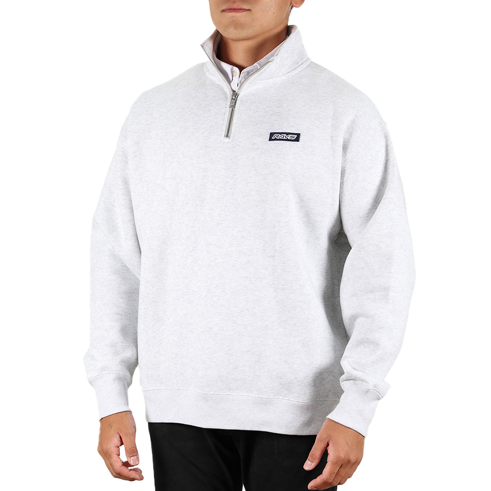 RAYS No.13 RAYS HALF ZIP SWEATER 23A SIZE L LIGHT GRAY 7409030020029