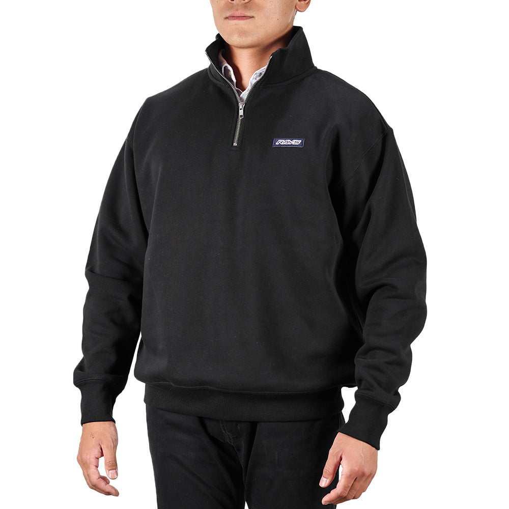 RAYS No.13 RAYS HALF ZIP SWEATER 23A SIZE XL BLACK 7409030020032