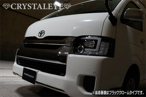 CRYSTAL EYE FIBER LED SEQUENTIAL TURN SIGNALS BUILT-IN LED PROJECTOR HEADLIGHTS CHROME FOR TOYOTA HIACE 200 4TH 5TH 6TH 7TH GENERATION LED HEADLIGHTS S231-CR