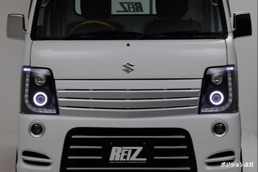REVIER REIZ 3D LED LIGHT BAR HEADLIGHT METEOR VERSION INNER BLACK FOR SUZUKI CARRY DA63T DA65T HL-SZ13-RUN-JM