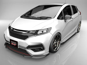 EUROU SPORTS AERO PARTS SERIES FRONT UNDER SPOILER AND SIDE STEPS (2-PIECE KIT) FOR HONDA FIT RS GK5 KOUKI EURO-00004