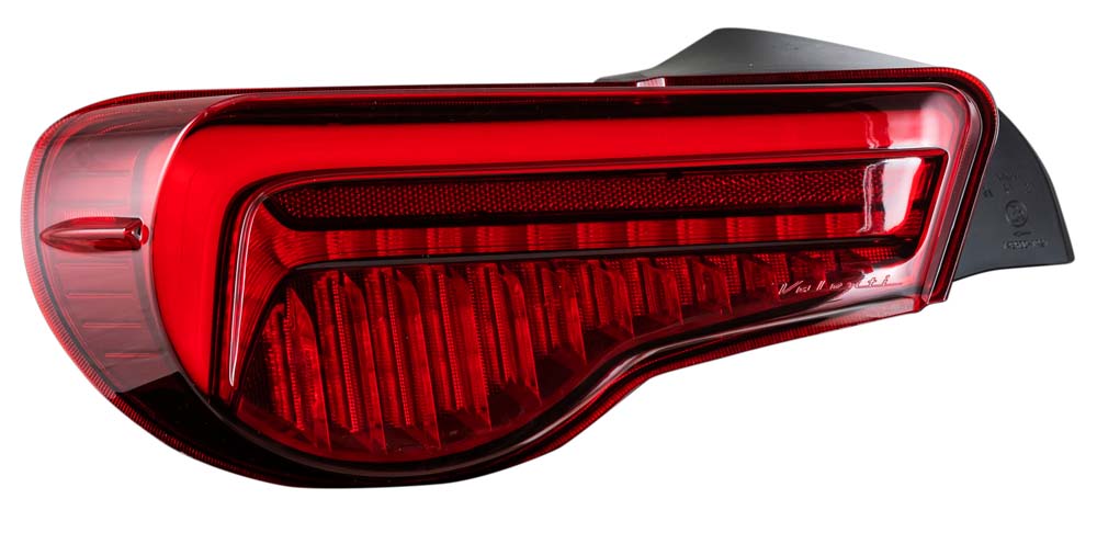 VALENTI JEWEL LED TAIL LAMP ULTRA RED LENS BLACK FOR TOYOTA 86 ZN6 SUBARU BRZ ZC6  TT86ZU-RG-1
