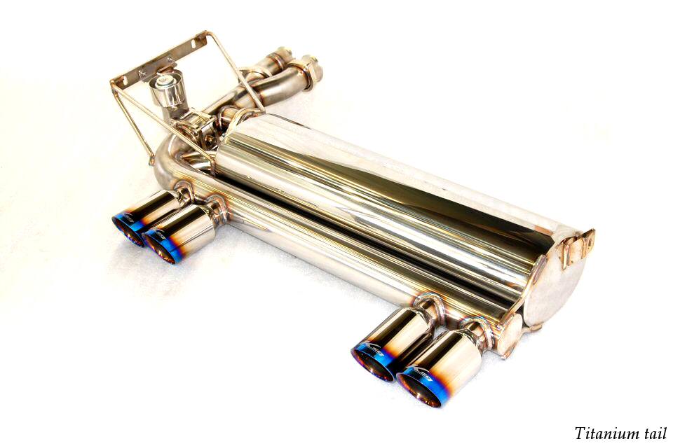 KREISSIEG CAT-BACK F1 SOUND VALVETRONIC EXHAUST SYSTEM TITANIUM FLOATING CURL TAIL SANDBLASTED KSG LOGO MARK FOR BMW E46 M3 BME46-04-TITANIUM