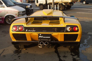 KREISSIEG F1 SOUND VALVETRONIC EXHAUST SYSTEM STAINLESS STEEL TAIL SANDBLASTED KSG LOGO MARK WITHOUT BUMPER FOR LAMBORGHINI DIABLO GT LAD-13-STAINLESS-WITHOUTBUMPER