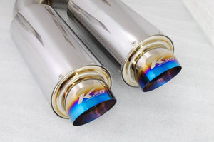 KREISSIEG F1 SOUND VALVETRONIC EXHAUST SYSTEM TITANIUM TAIL SANDBLASTED KSG LOGO MARK WITH BUMPER 2 CATALYZER FOR LAMBORGHINI DIABLO 6.0 VT ROADSTER 6.0L V12 LAD-01-TITANIUM-WITHBUMPER-2C