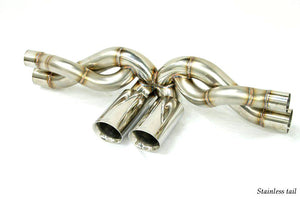 KREISSIEG FIRST CAT-BACK F1 SOUND EXHAUST SYSTEM TORNADO WOLF VER. TITANIUM FLOATING CURL TAIL SANDBLASTED KSG LOGO MARK FOR PORSCHE 997 GT3  P997GT3-06-TITANIUM