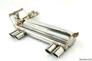 KREISSIEG CAT-BACK F1 SOUND VALVETRONIC EXHAUST SYSTEM STAINLESS STEEL FLOATING CURL TAIL SANDBLASTED KSG LOGO MARK FOR BMW E46 M3 BME46-04-STAINLESS