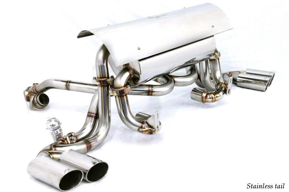 KREISSIEG F1 SOUND VALVETRONIC EXHAUST SYSTEM ULTIMATE VER. STAINLESS STEEL FLOATING CURL TAIL SANDBLAST KSG LOGO MARK FOR FERRARI F360 MODENA SPIDER F360-12-STAINLESS-M27-MODENA