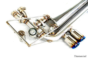 KREISSIEG CAT-BACK F1 SOUND VALVETRONIC EXHAUST SYSTEM TITANIUM FLOATING CURL TAIL SANDBLASTED KSG LOGO MARK FOR BMW E46 M3 BME46-04-TITANIUM