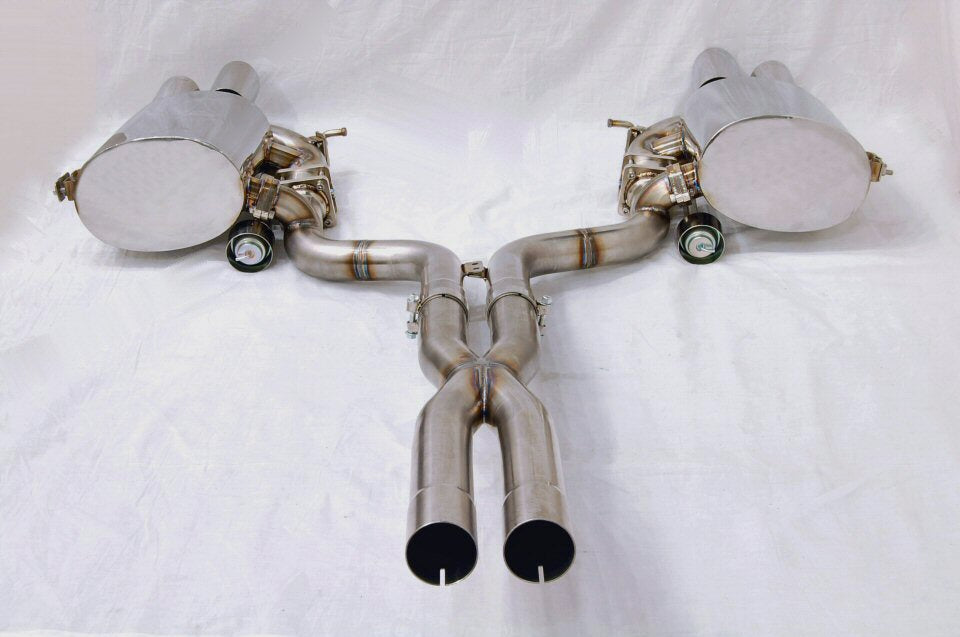 KREISSIEG CAT-BACK F1 SOUND VALVETRONIC EXHAUST SYSTEM STAINLESS STEEL FLOATING CURL TAIL SANDBLASTED KSG LOGO MARK FOR AT WITH VARIABLE FUNCTION FOR MASERATI GRAND TURISMO AT MGT-04-STAINLESS-GRANTURISMO-AT-YES