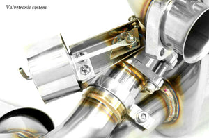 KREISSIEG F1 SOUND VALVETRONIC EXHAUST SYSTEM SUPER HOWLING VER. STAINLESS STEEL BILLET FLOATING CURL TAIL SANDBLASTED KSG LOGO MARK FOR FERRARI 348 TS FERRARI 348 TB F348-08-STAINLESSBILLET-TS-TB