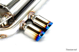 KREISSIEG CAT-BACK F1 SOUND VALVETRONIC EXHAUST SYSTEM TITANIUM FLOATING CURL TAIL SANDBLASTED KSG LOGO MARK FOR BMW E46 M3 BME46-04-TITANIUM