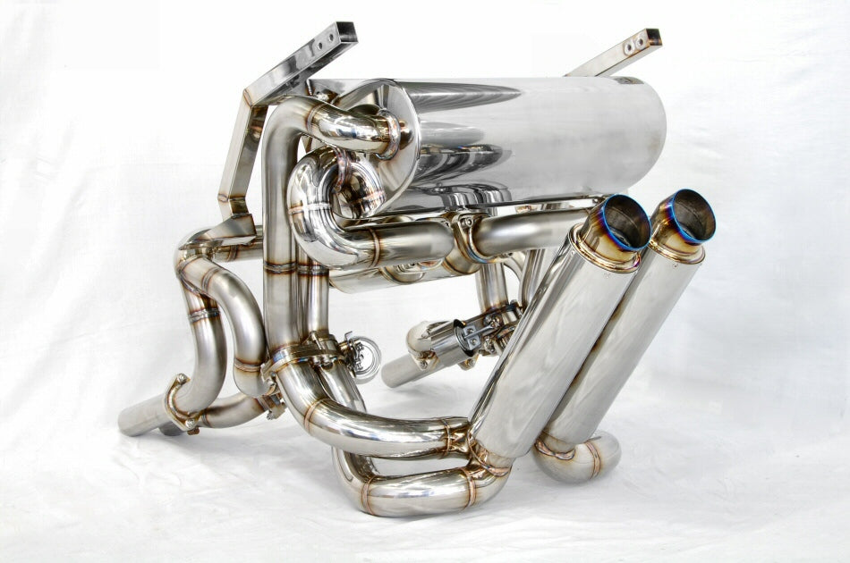 KREISSIEG F1 SOUND VALVETRONIC EXHAUST SYSTEM TITANIUM TAIL SANDBLASTED KSG LOGO MARK WITHOUT BUMPER FOR LAMBORGHINI DIABLO GT LAD-13-TITANIUM-WITHOUTBUMPER