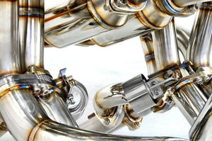 KREISSIEG F1 SOUND VALVETRONIC EXHAUST SYSTEMTITANIUM TAIL SANDBLASTED KSG LOGO MARK WITHOUT BUMPER 4 CATALYZER FOR LAMBORGHINI DIABLO 6.0 VT ROADSTER 6.0L V12 LAD-01-TITANIUM-WITHOUTBUMPER-4C