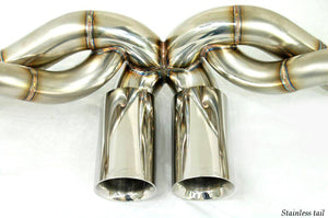 KREISSIEG FIRST CAT-BACK F1 SOUND EXHAUST SYSTEM TORNADO WOLF VER. TITANIUM FLOATING CURL TAIL SANDBLASTED KSG LOGO MARK FOR PORSCHE 997 GT3  P997GT3-06-TITANIUM